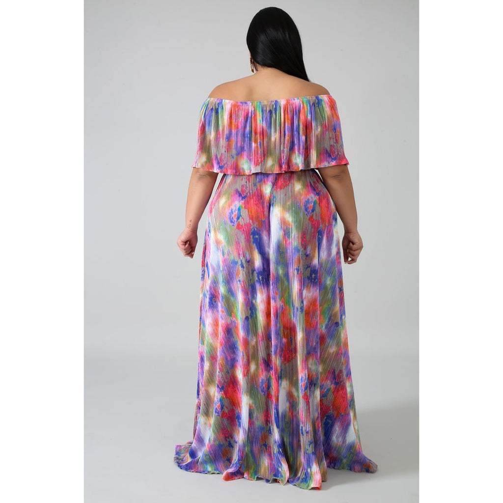 KEEPSAKE TIE-DYE MAXI DRESS