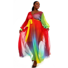 RAINBOW SPLASH MAXI DRESS